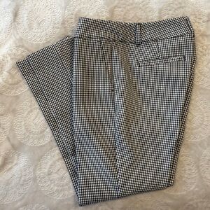 Ann Taylor Black and White Houndstooth Pants